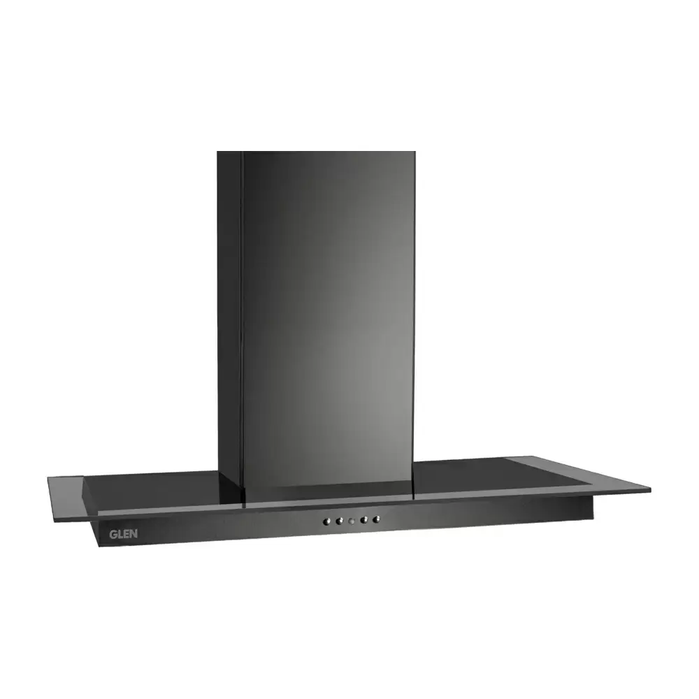 Glen CH 6062 BL 60 cm Baffle Filter Hood Wall Mounted Kitchen Chimney, Suction Capacity 1000 m³/hr - Black