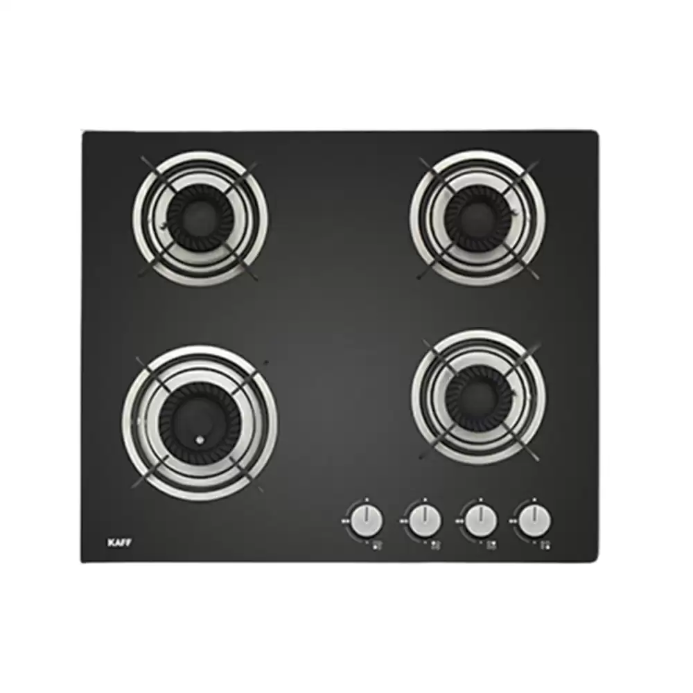 Kaff CRH 604 Black Coated Tornado Style Built-in Hob (4 Burners)