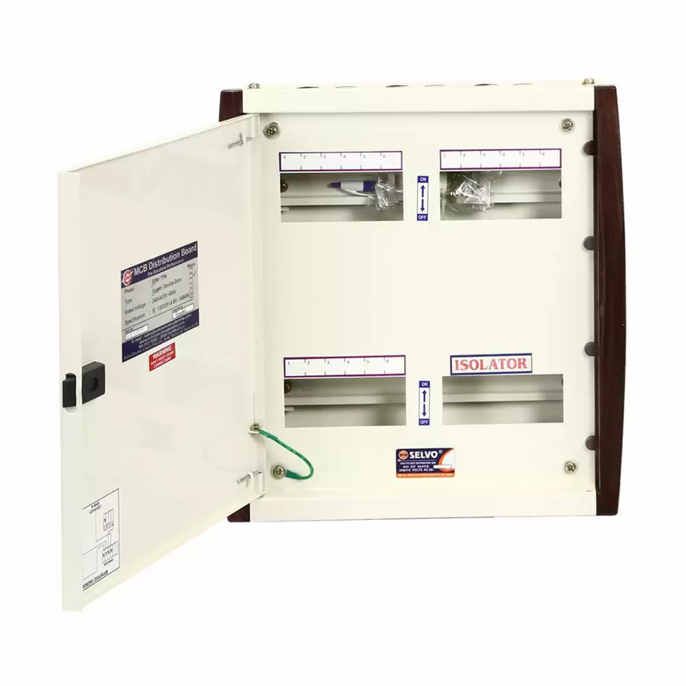 Selvo 6 Way TPN Double Door Distribution Board - GSELTPN11040