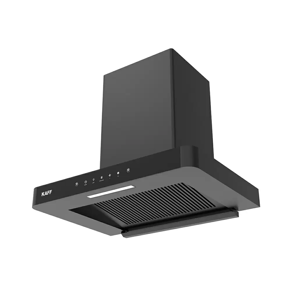 Kaff R-Pro DHC 60 cm Dry Heat Auto Clean Filterless Hood Wall Mounted Kitchen Chimney with Suction Capacity 1180Nm3/h - Matt Black