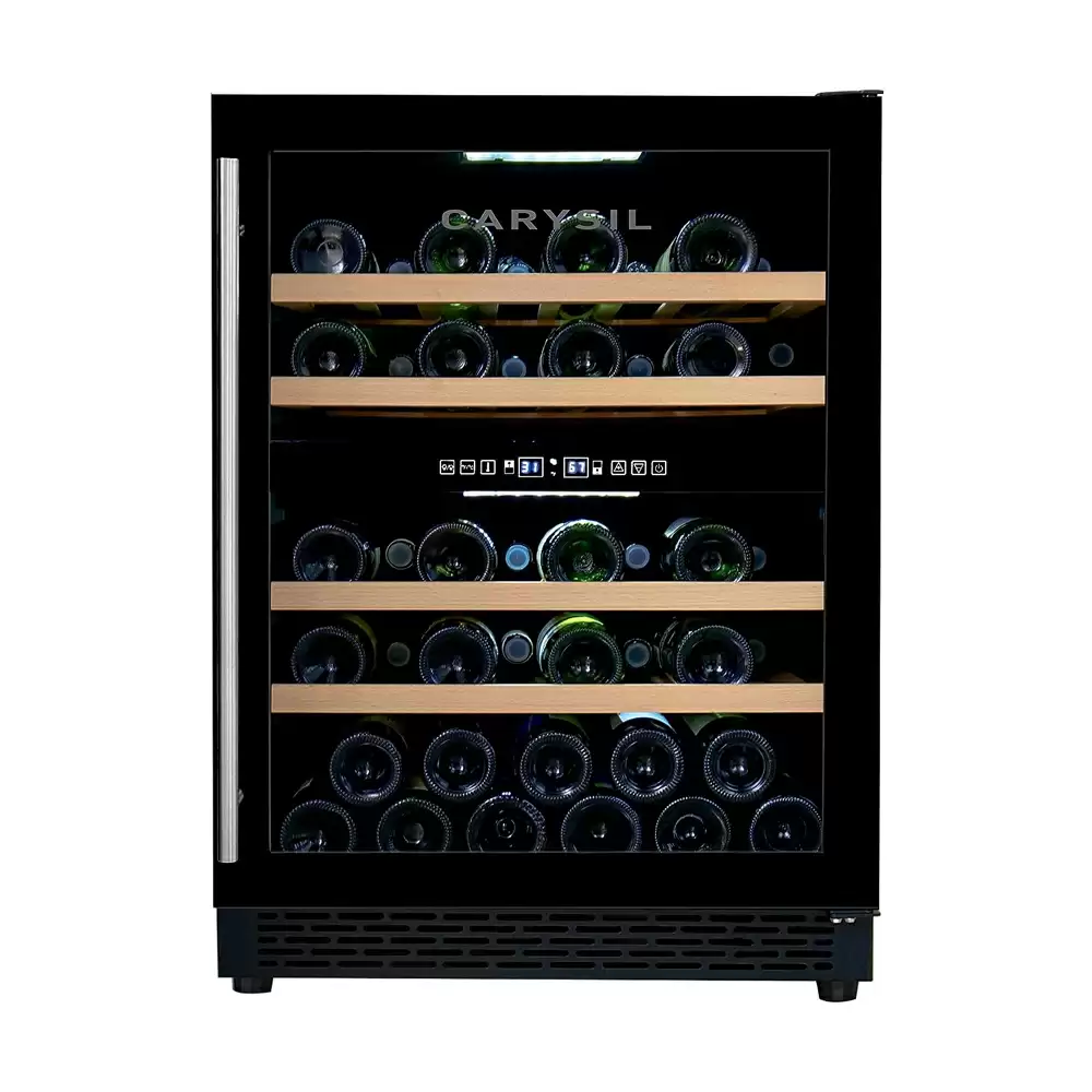 Carysil CW-049 Dual Zone Touch Control Free Standing Wine Cooler (49 Bottle Capacity) - Black