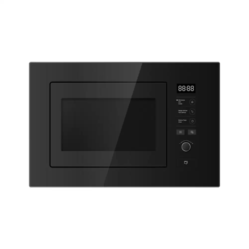 Elica EPBI MWO GL 220 Touch Control With LED Display Built-In-Microwave, Capacity 22 Liter (Black)