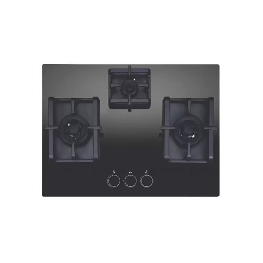 Elica Flexi Pro Max AB MFC 3B 70 DX 70 cm 3 Burner Auto Ignition Glass Top Built-in Hob - (Black)