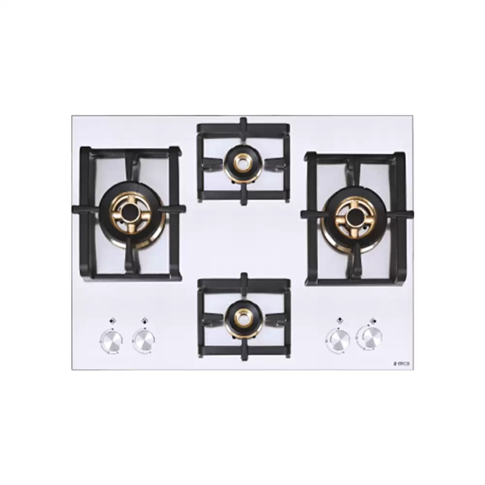 Elica Inox Pro FB MFC 4B 70 DX FFD 70 cm 4 Burner Auto Ignition Glass Top Built-in Hob - (Silver)