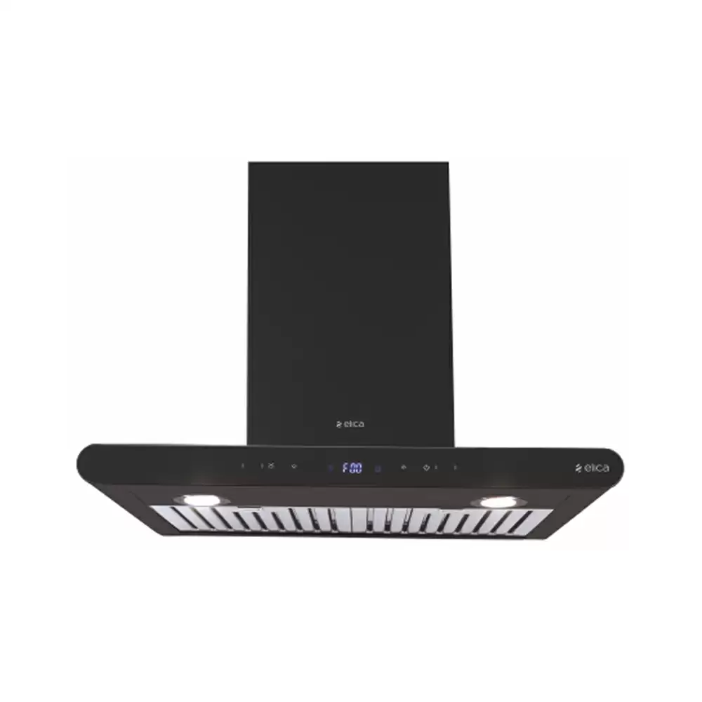 Elica Ismart Galaxy BF LTW NERO 60 cm Baffle Filter Kitchen Chimney, Airflow 2500 RPM (Black)