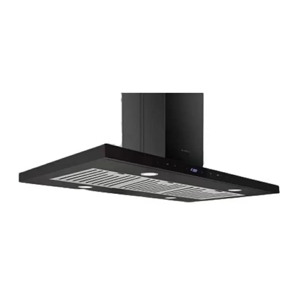 Elica Ismart SPOT H6 BF Island LTW NERO 90 cm Baffle Filter Kitchen Chimney, Airflow 2500 RPM (Black)