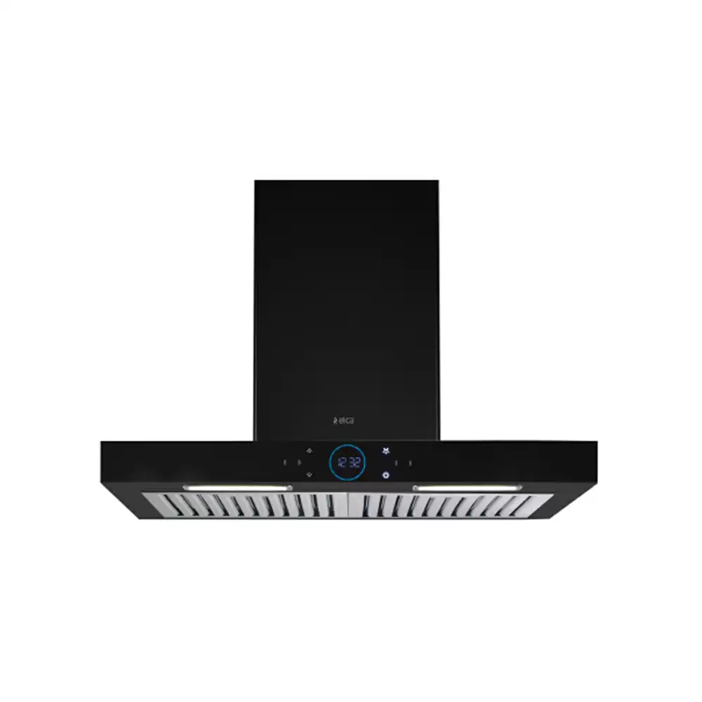 Elica Ismart SPOT H6 BF LTW NERO 60 cm Baffle Filter Kitchen Chimney, Airflow 2500 RPM (Black)