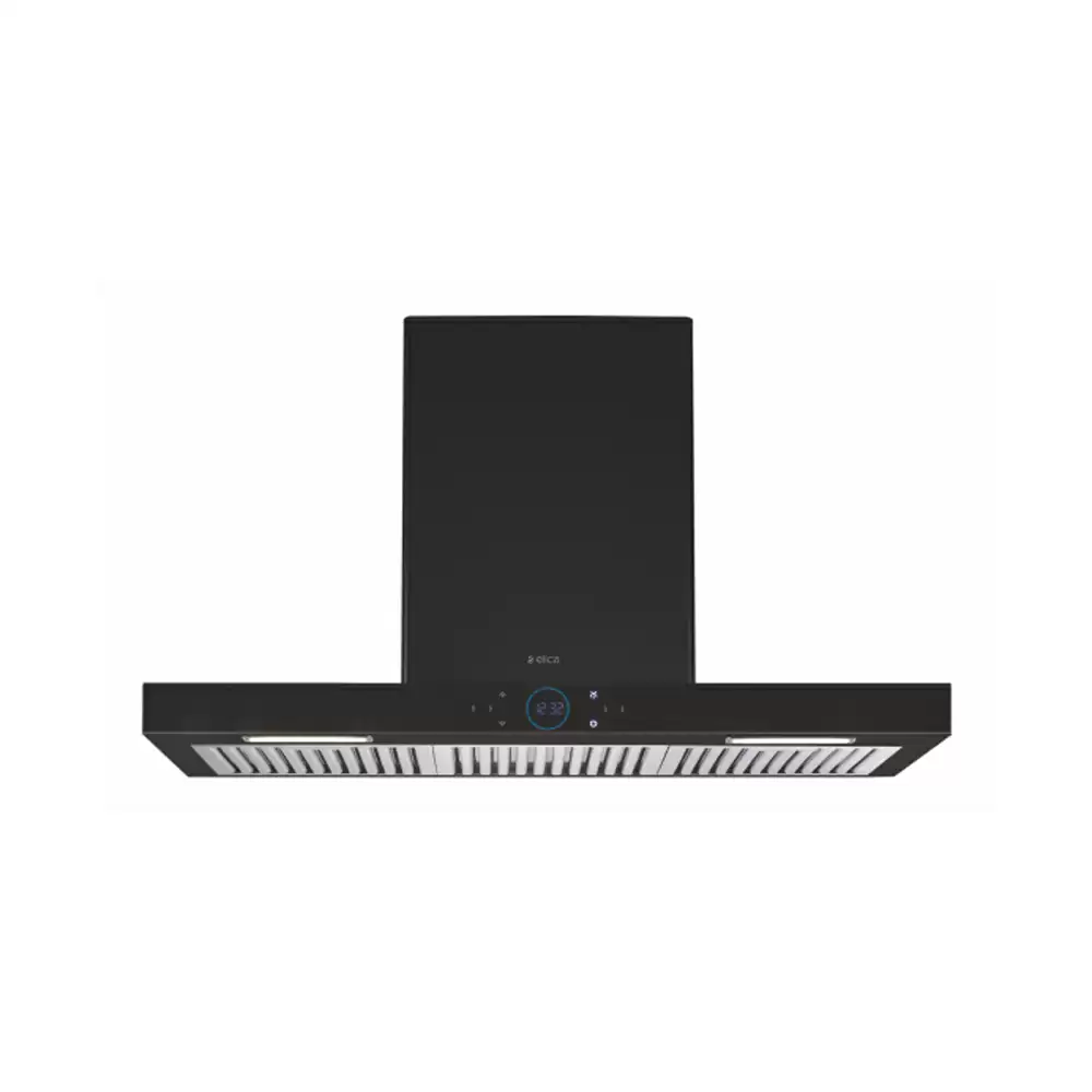 Elica Ismart SPOT H6 BF LTW NERO 90 cm Baffle Filter Kitchen Chimney, Airflow 2500 RPM (Black)