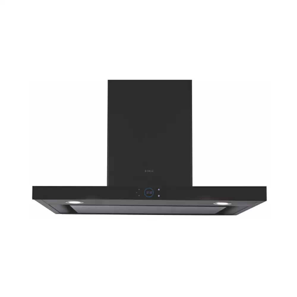 Elica Ismart SPOT H6 EDS LTW NERO 90 cm Baffle Filter Kitchen Chimney, Airflow 2500 RPM (Black)