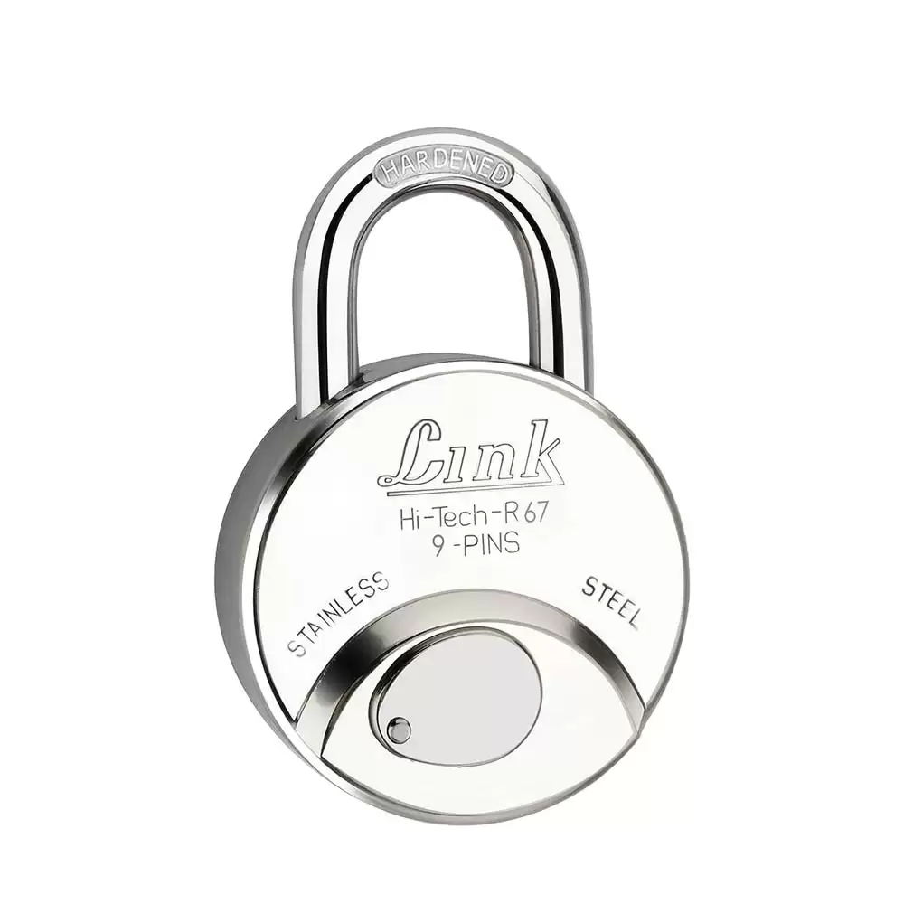 Link 67 mm Hardened Shackle Padlock With Keys- Nickel Finish