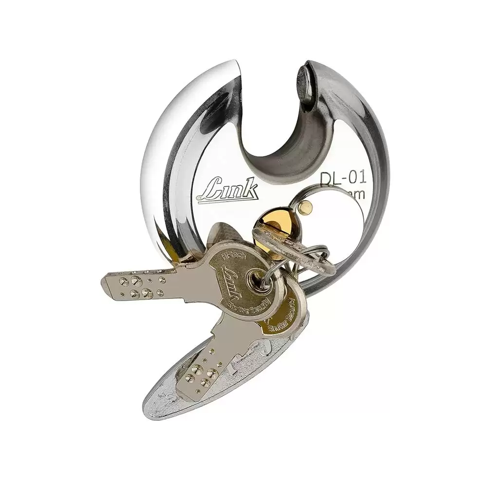 Link 70mm Hardened Shackle Padlock With Keys- Nickel Finish