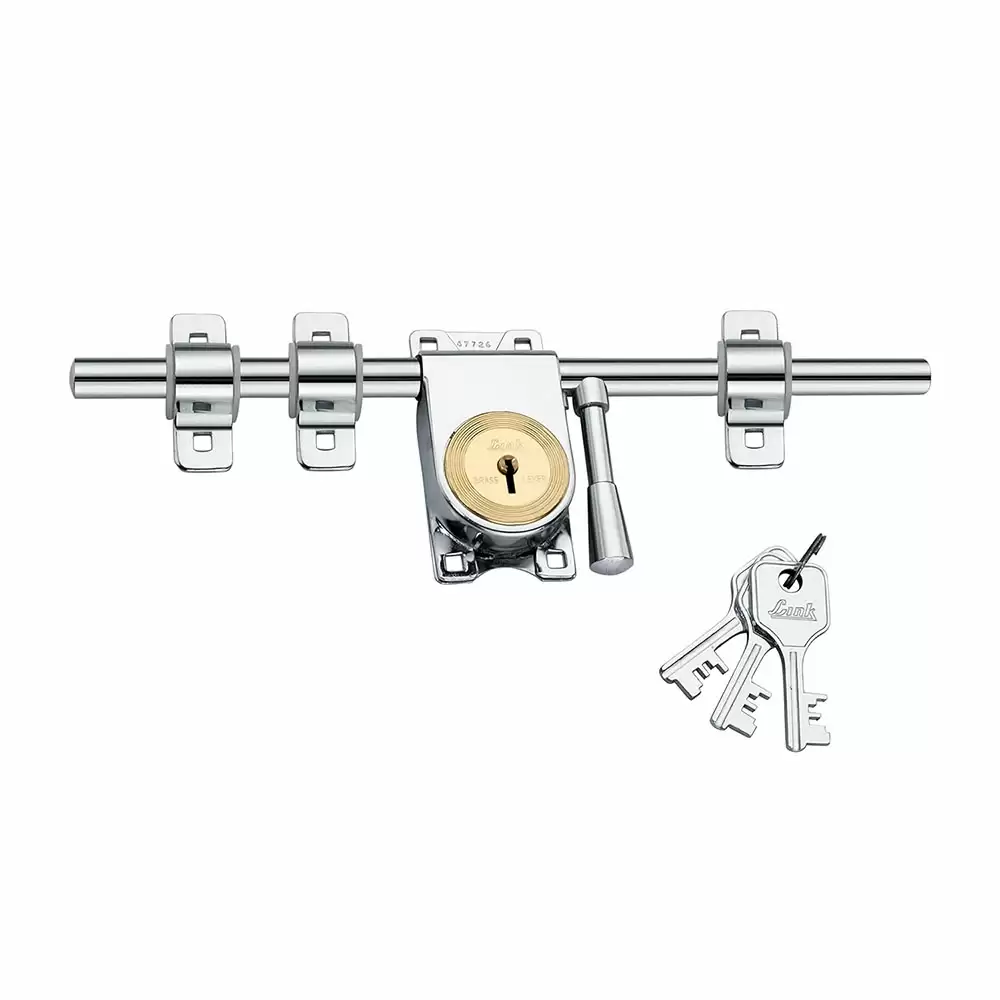 Link 50 mm Hardened Shackle Padlock With Keys- Nickel Finish