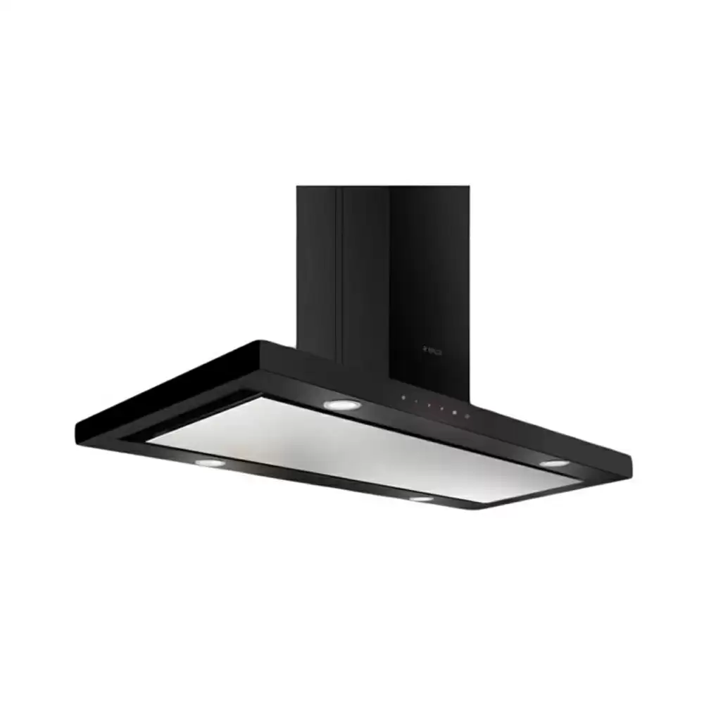 Elica Spot H4 Island EDS Plus HE LTW NERO T4V LED 3D Filter 90 cm Kitchen Chimney, Suction Capacity 1220 m³/hr (Black)