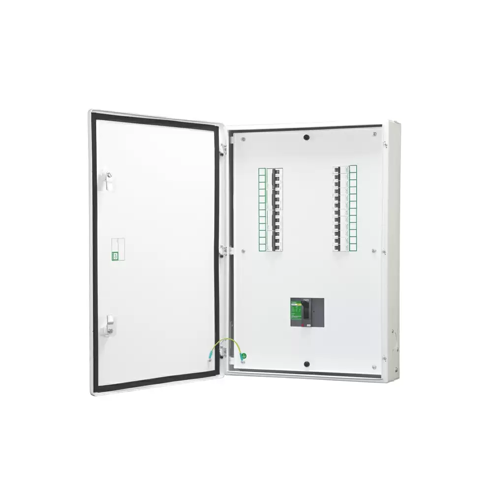 Schneider Electric Acti9 4 Ways VTPN Double Door Metal Distribution Board IP43 100 Amp MCCB