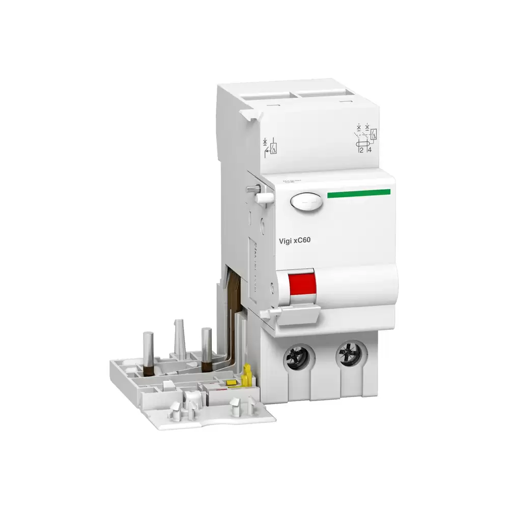 Schneider Electric Acti9 VIGI XC60 63 Amp AC 30mA Two Pole Earth Leakage Add On Block