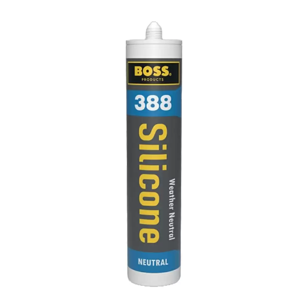 Boss 388 Neutral Weatherproofing Silicone Sealant - White (280 ml)