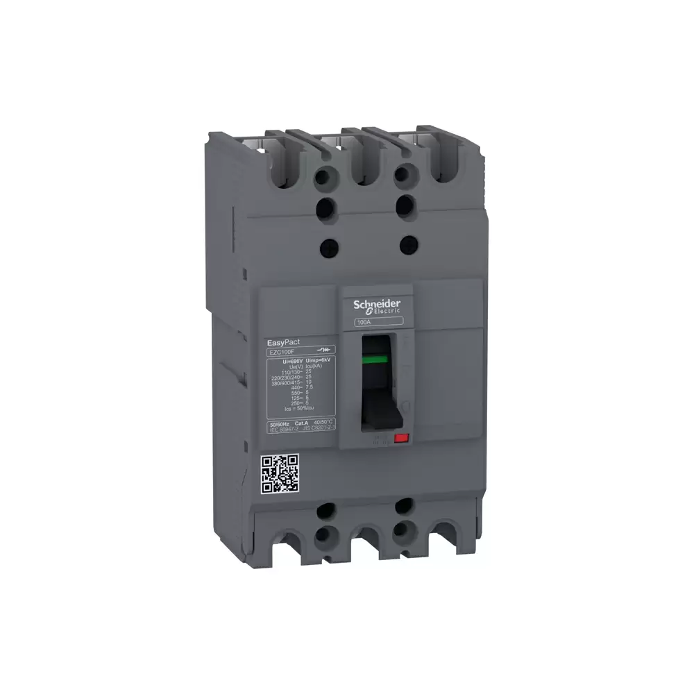 Schneider Electric EZC100F 63 Amp Three Pole 3d Easypact TMD Circuit Breaker