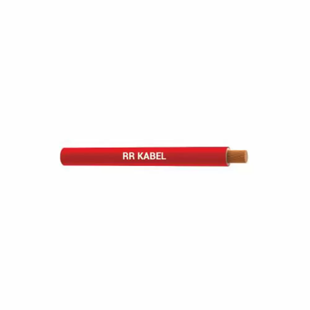 RR Kabel FR-LSH 200 Meter PVC Insulated 100% Copper Industrial Cables- 6.0 Sq mm (Red)