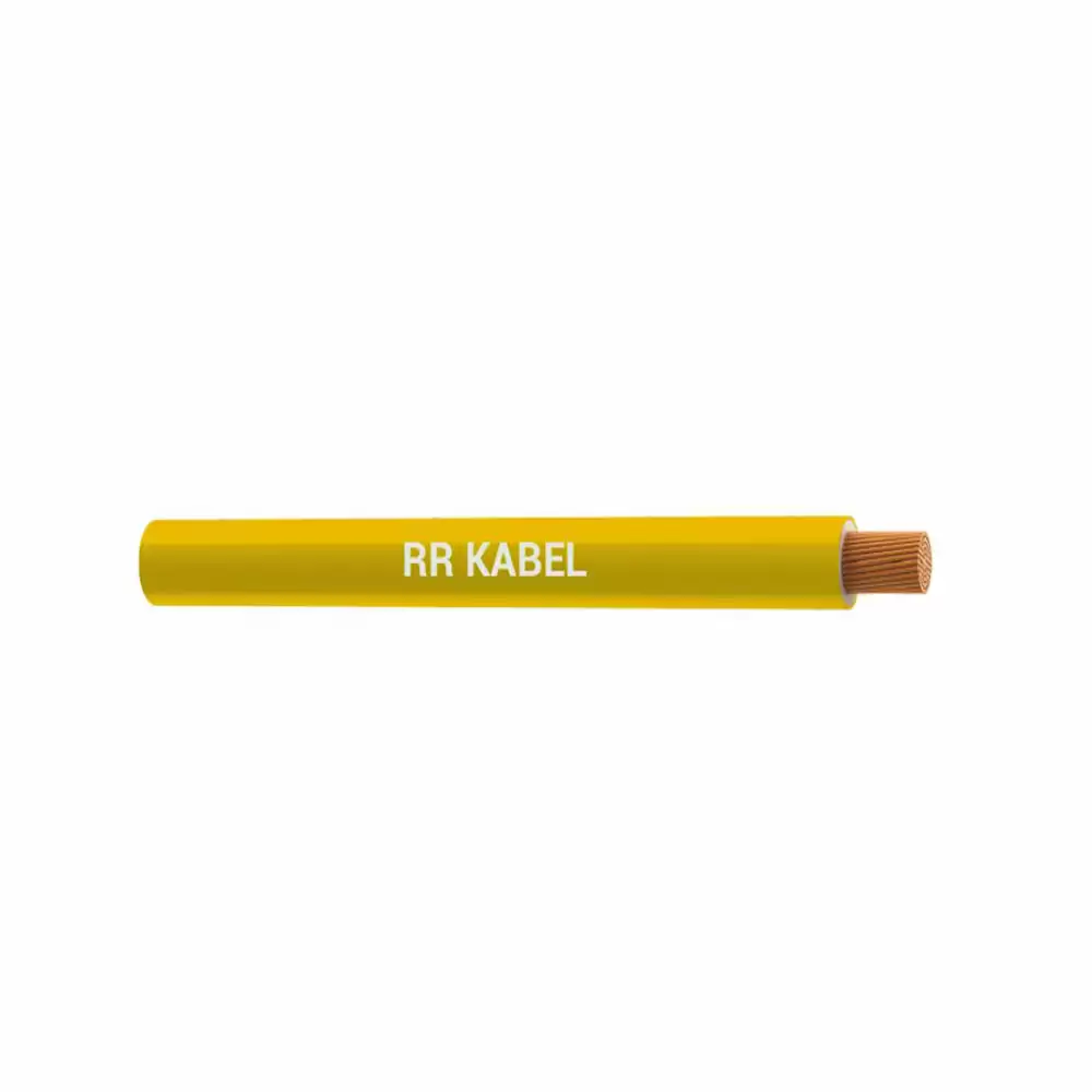 RR Kabel Lsoh-FR 180 Meter PVC Insulated 100% Copper Industrial Cables- 6.0 Sq mm (Yellow)