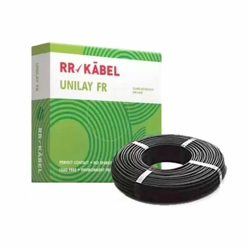 RR Kabel Unilay HR FR 90 Meter PVC Insulated 100% Copper Industrial Cables- 2.5 Sq mm (Black)