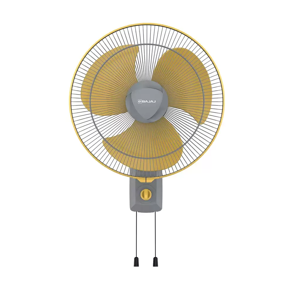 Bajaj Rapido HS 5 Watt Wall Fan - 400 mm (Grey & Yellow)