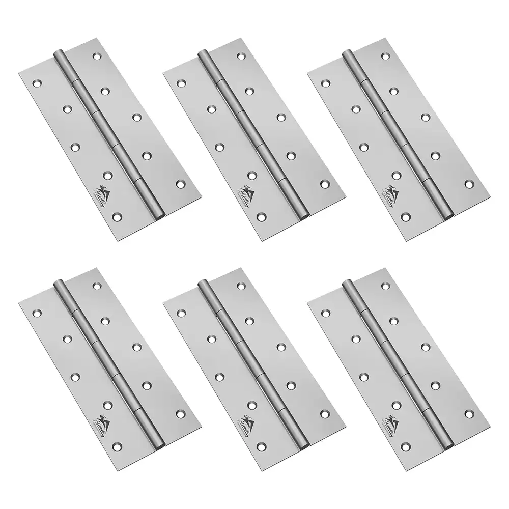 Atlantic Heavy Door Hinges 6 Inch x 12 Gauge, 2.5 mm Thickness - Matt Finish (Pack of 6 Pcs)