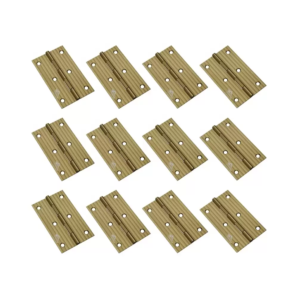 Atlantic Heavy Door Hinges 3 Inch x 12 Gauge, 2.4 mm Thickness - Antique Finish (Pack of 12 Pcs)