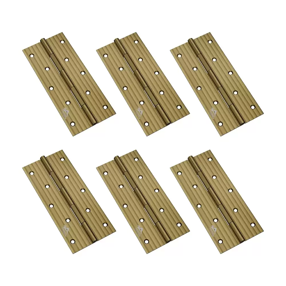 Atlantic Heavy Door Hinges 6 Inch x 10 Gauge, 3 mm Thickness - Antique Finish (Pack of 6 Pcs)