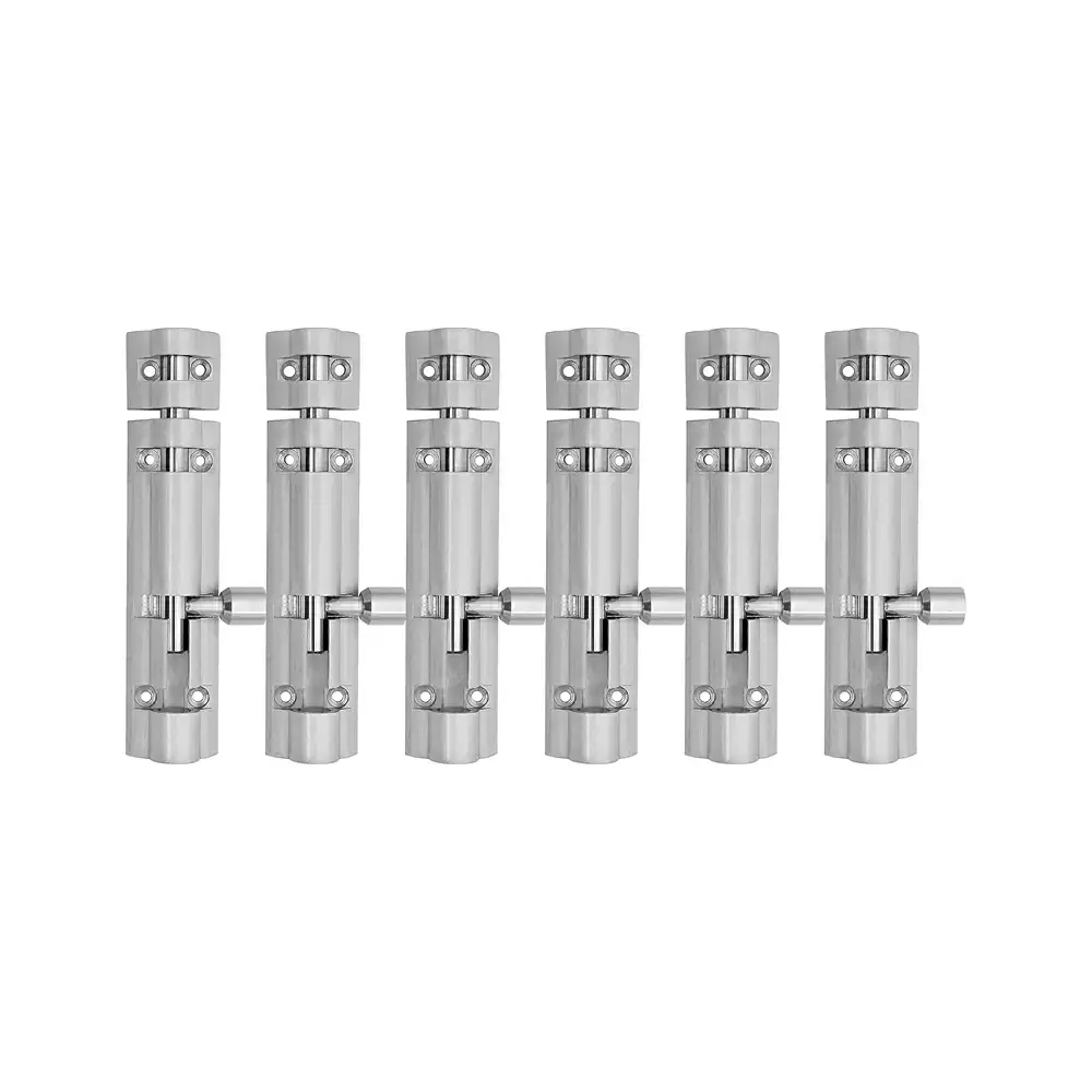 Atlantic Flower Aluminium 18 Inches Tower Bolt - S.S. Finish (Pack of 6 pcs)