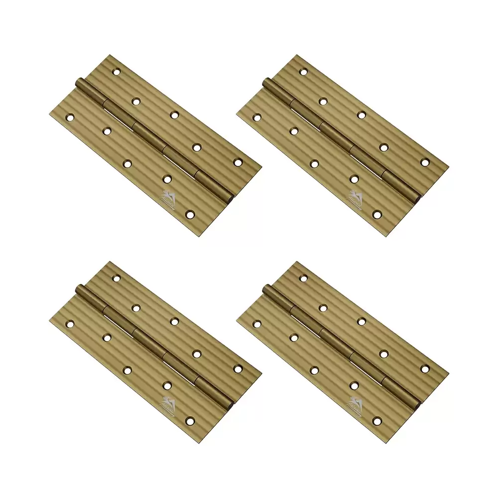 Atlantic Heavy Door Hinges 6 Inch x 10 Gauge, 3 mm Thickness - Antique Finish (Pack of 4 Pcs)