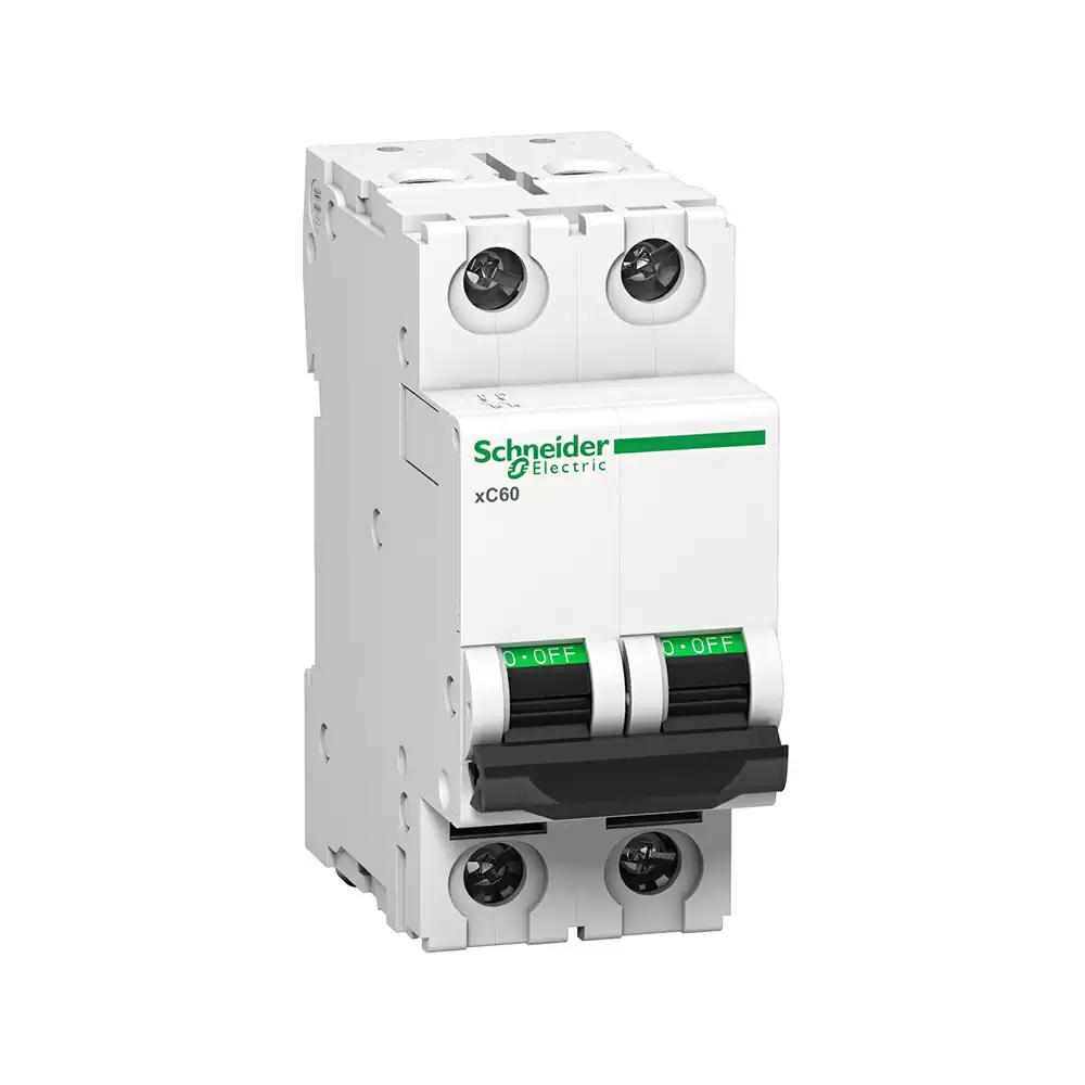 Schneider Electric A9N2P20C Acti9 xC60 C-Curve 20 Amp Double Pole Miniature Circuit-Breaker