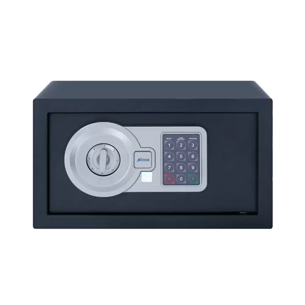 Ozone Agate Black (9.2 Litre) Electronic Safe Locker For Home & Office With Pin Code & Key Access, Black - 5.9 Kg (2 Years Warranty)