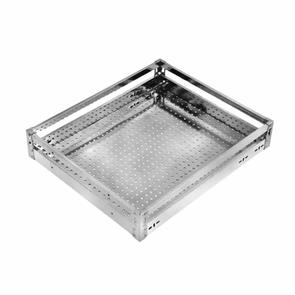 Alkos Platinum Kitchen Multipurpose Stainless Steel Plain Basket- (19 W x 20 D x 6 H) Inch