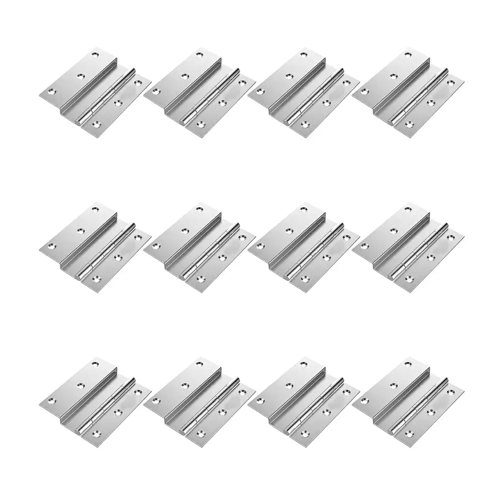 Atlantic Stainless Steel 3" X 3/4" X 6 mm L-Hinges - Matt Finish (Pack of 12)