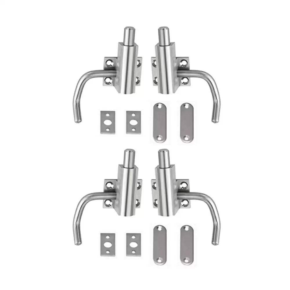 Atlantic Brass Heavy Cam Bolt Automatic Tower Bolt - S.S. Finish, Pack of 4 Pcs (2 Pair)