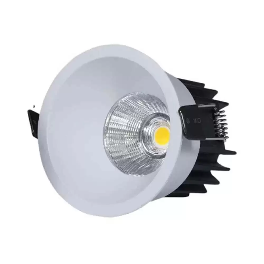 Legero Clay 9 Watt Polycarbonate Round LED Downlight - White