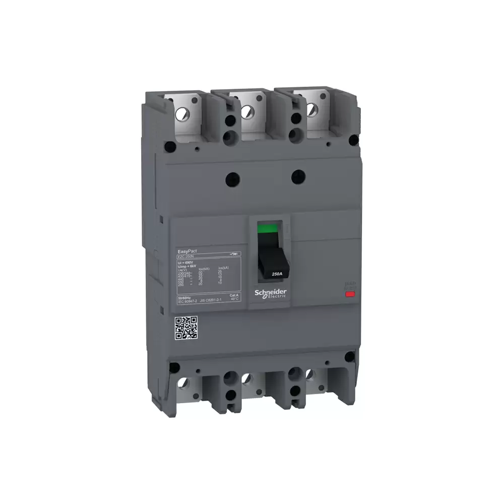 Schneider Electric Easypact 160 Amp Three Pole 3d EZC MCCB With Fixed TMD