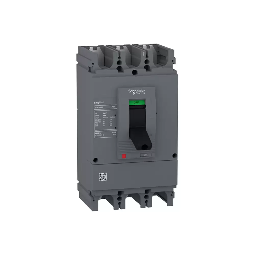 Schneider Electric Easypact 400 Amp Three Pole 3d EZC MCCB With Fixed TMD