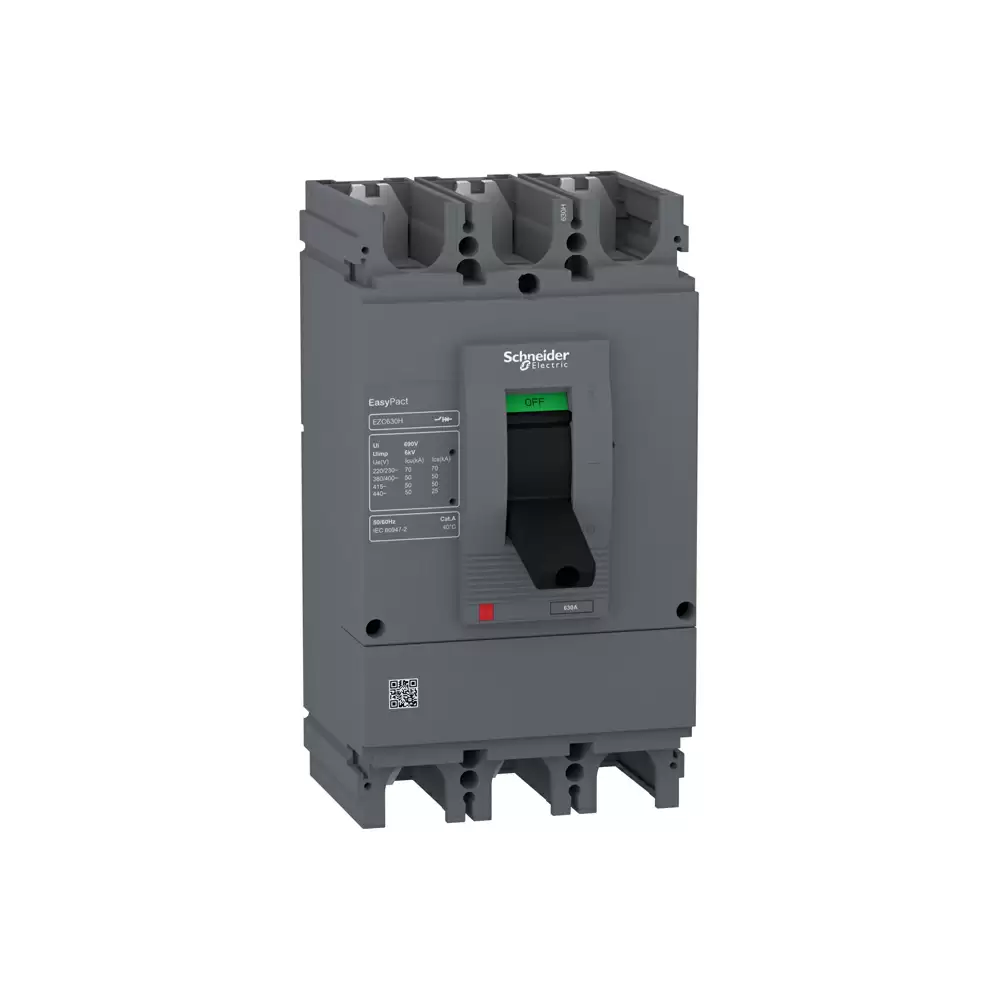 Schneider Electric Easypact 500 Amp Three Pole 3d EZC MCCB With Fixed TMD