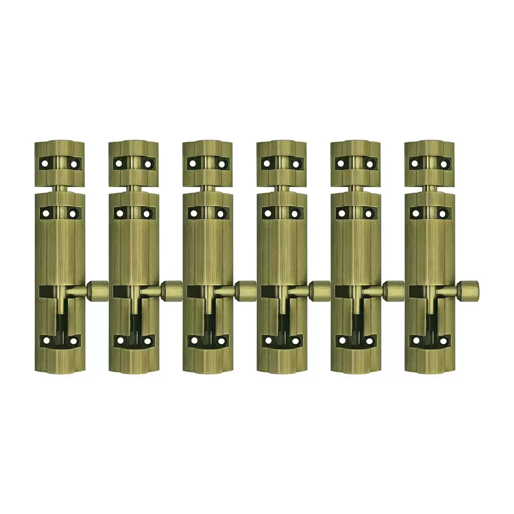 Atlantic Flower Aluminium 15 Inches Tower Bolt - Antique Finish (Pack of 6 pcs)