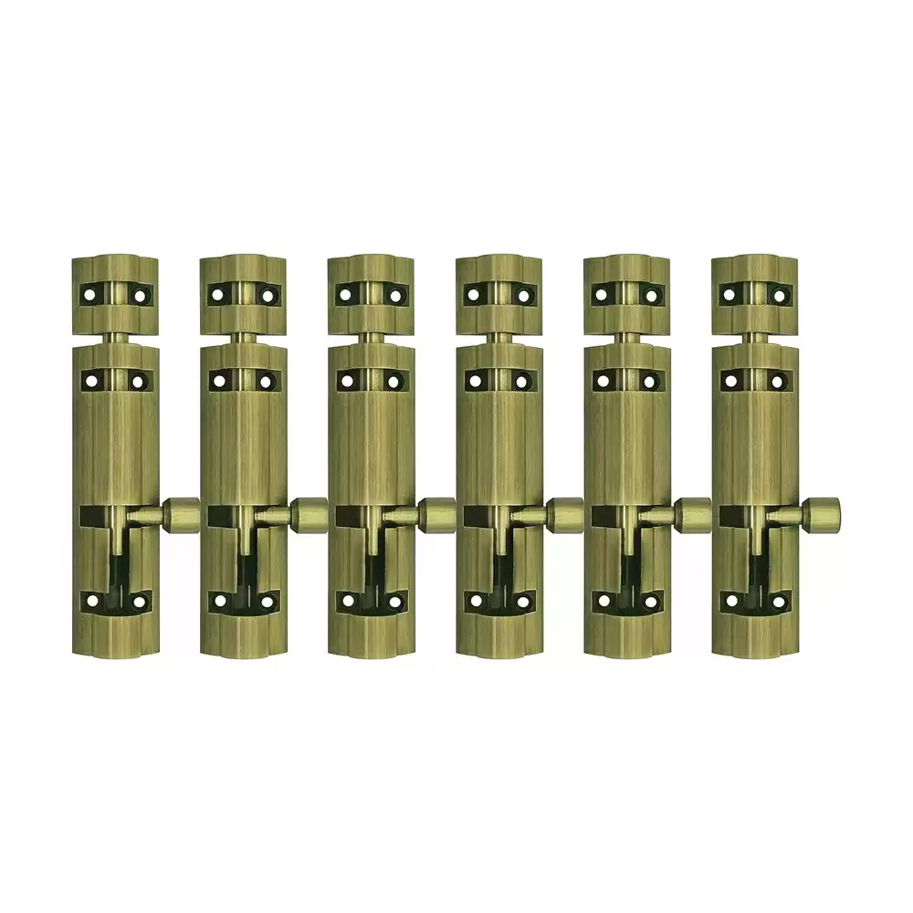 Atlantic Flower Aluminium 4 Inches Tower Bolt - Antique Finish (Pack of 6 pcs)