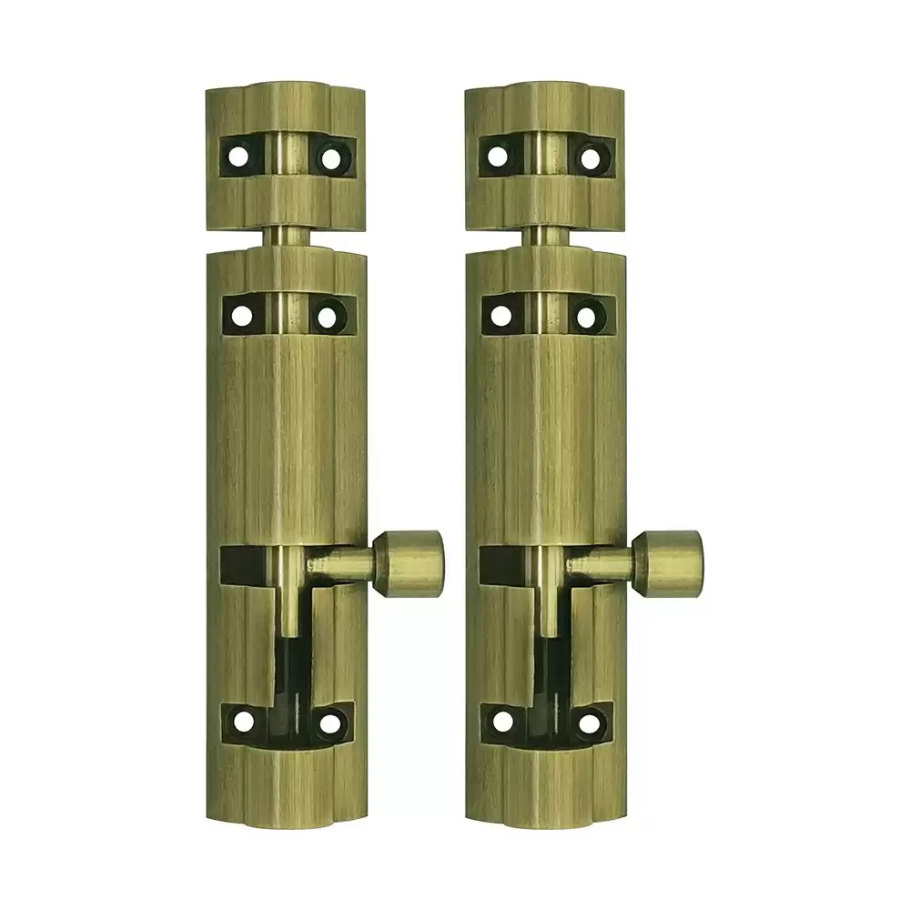 Atlantic Flower Aluminium 6 Inches Tower Bolt - Antique Finish (Pack of 2 pcs)