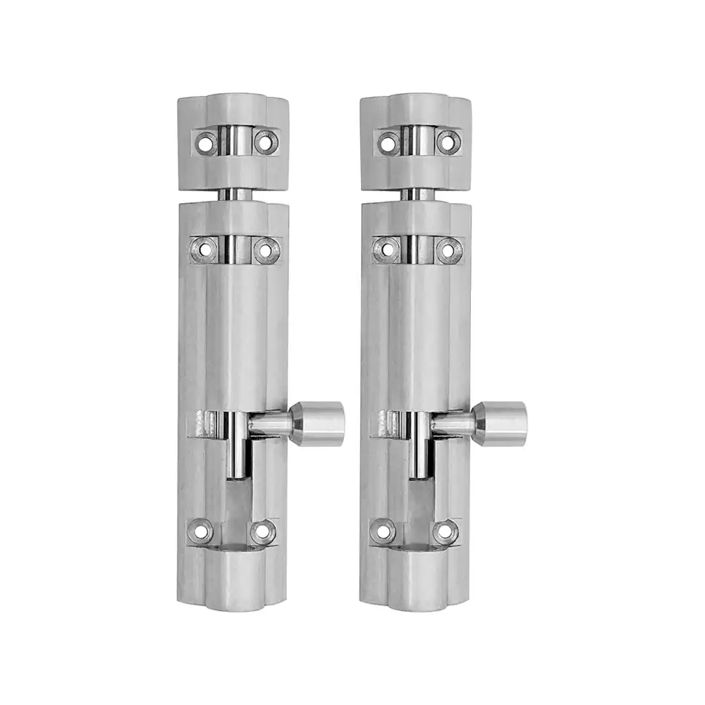 Atlantic Flower Aluminium 6 Inches Tower Bolt - S.S. Finish (Pack of 2 pcs)