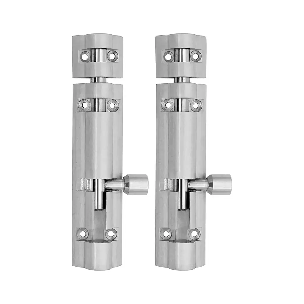 Atlantic Flower Aluminium 8 Inches Tower Bolt - S.S. Finish (Pack of 2 pcs)