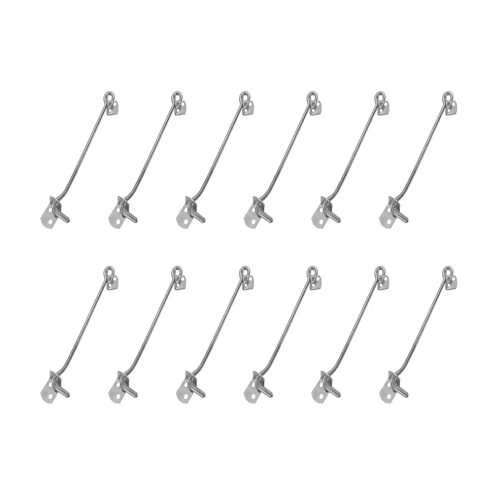 Atlantic Stainless Steel 5 Inch X 6 mm Gate Hook - Matt Finish (Pack of 12 Pcs)