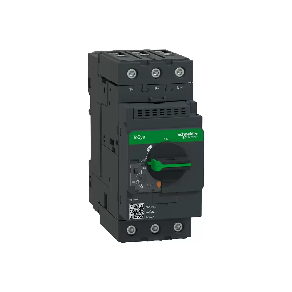 Schneider Electric TeSys GV3 30 - 40 Amp Three Pole Thermal Magnetic EverLink Terminals Motor Circuit Breaker