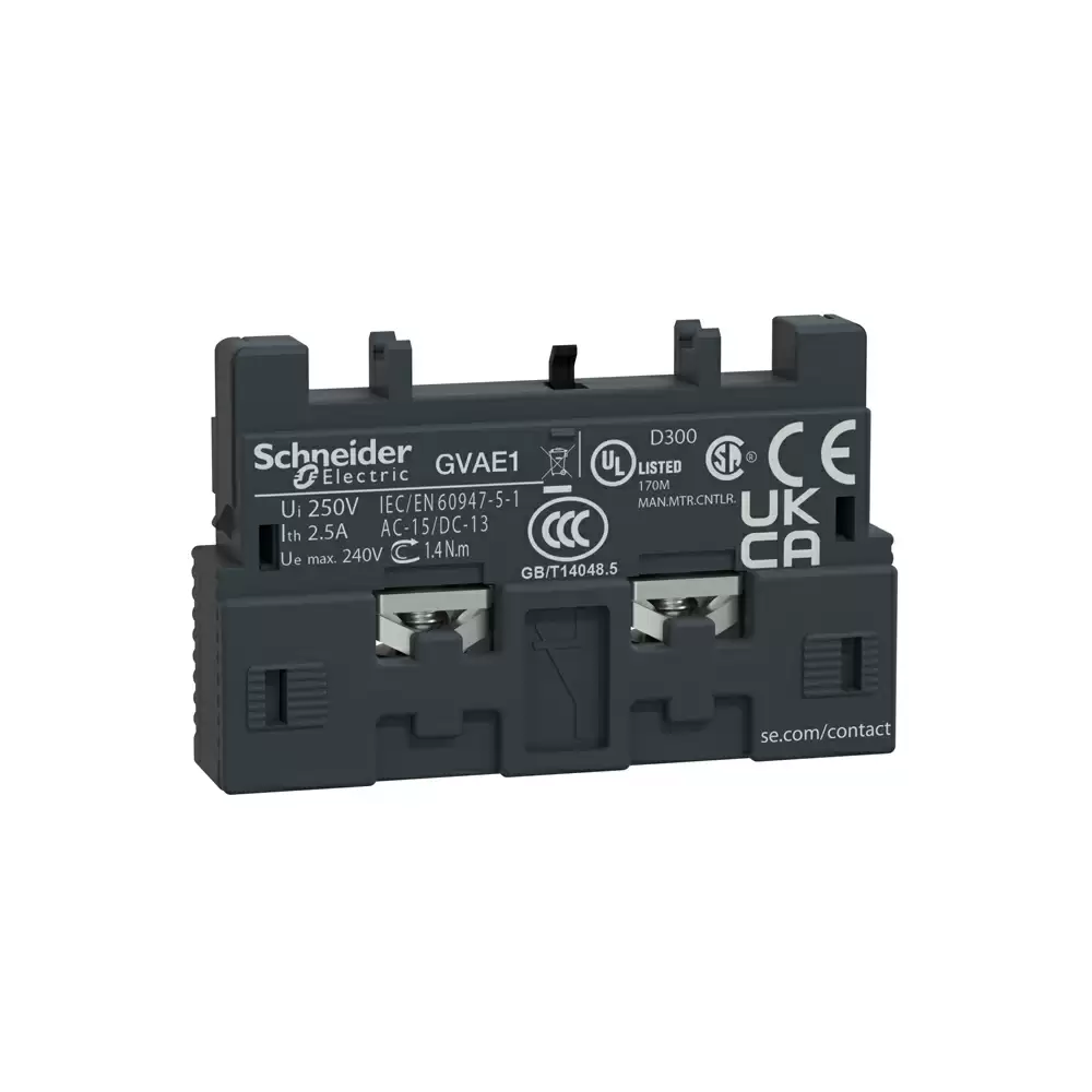 Schneider Electric TeSys GV2 & GV3 1 NO/NC Auxiliary Contact