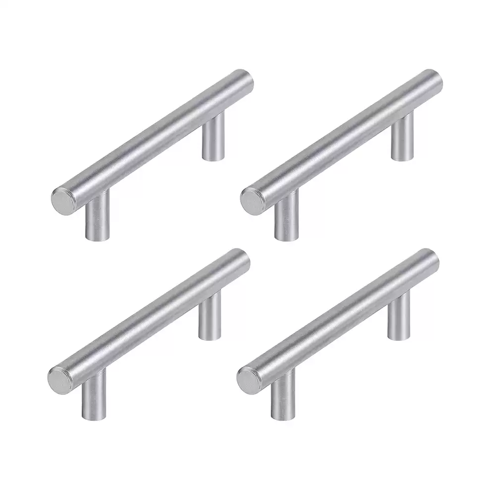 Atlantic Stainless Steel 8 Inch Black Coating Handle Pull - Brushed Nickel (Pack of 4 Pcs)