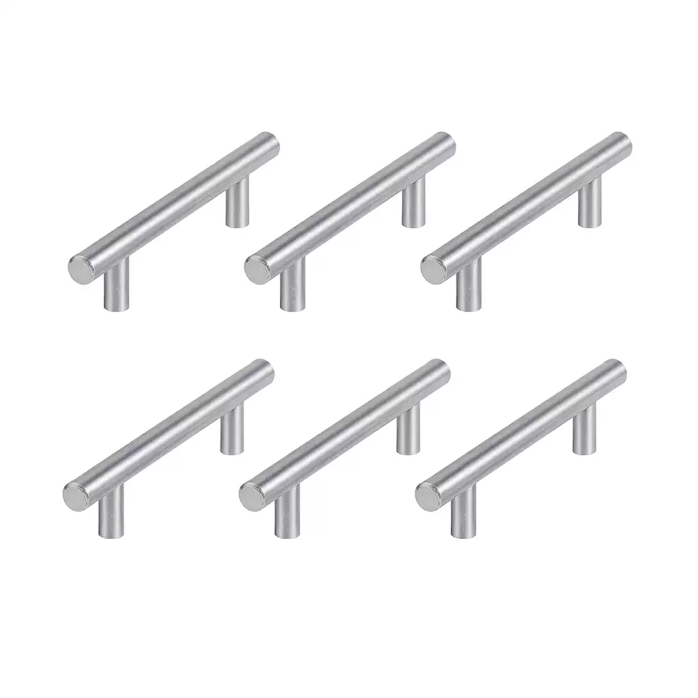 Atlantic Stainless Steel 12.20 Inch Black Coating Handle Pull - Brushed Nickel (Pack of 6 Pcs)