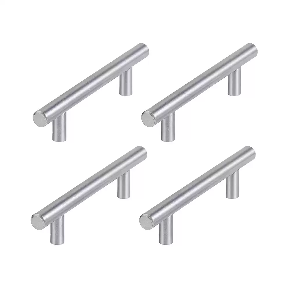 Atlantic Stainless Steel 4 Inch Black Coating Handle Pull - Brushed Nickel (Pack of 4 Pcs)